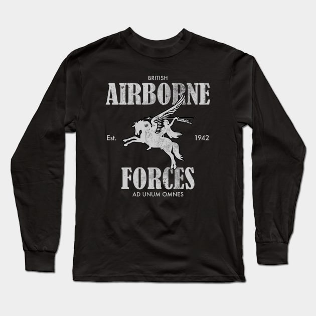 Airborne Forces (distressed) Long Sleeve T-Shirt by TCP